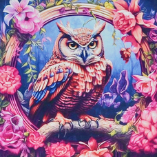 Алмазна мозаїка Strateg ПРЕМІУМ Сова у квітах розміром 30х30 см (HEE13838) Алмазна мозаїка Strateg ПРЕМІУМ Сова у квітах розміром 30х30 см (HEE13838)