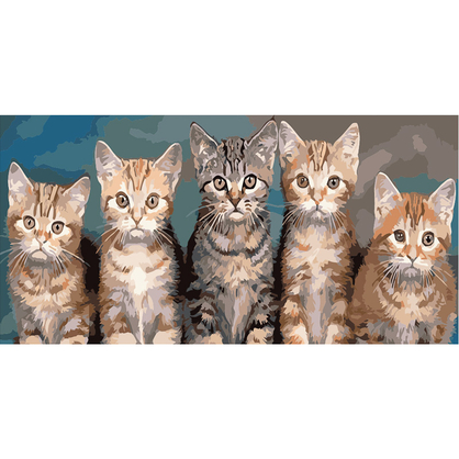 Фото, Видеообзоры картина за номерами strateg преміум кошенята strateg розміром 50х25 см (ww053)