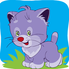 Картина за номерами Strateg Кошенятко розміром 20х20 см (HH7058) Картина за номерами Strateg Кошенятко розміром 20х20 см (HH7058)