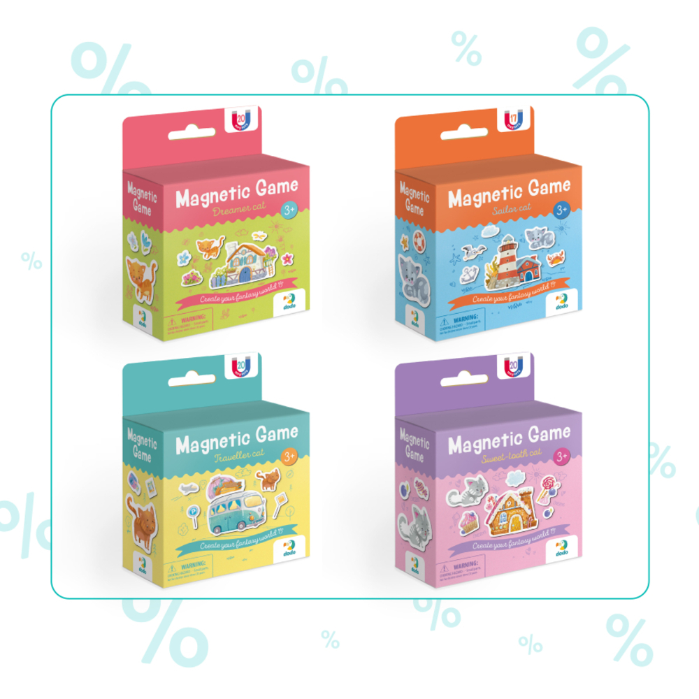 Фото, Відеоогляди набір магнітних ігор dodo з котиком