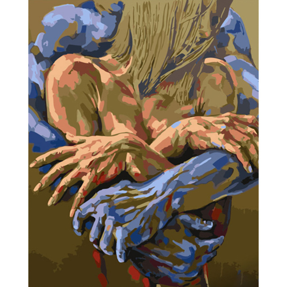 Фото, Видеообзоры картина за номерами strateg преміум міцні обійми з лаком розміром 40х50 см (gs780)