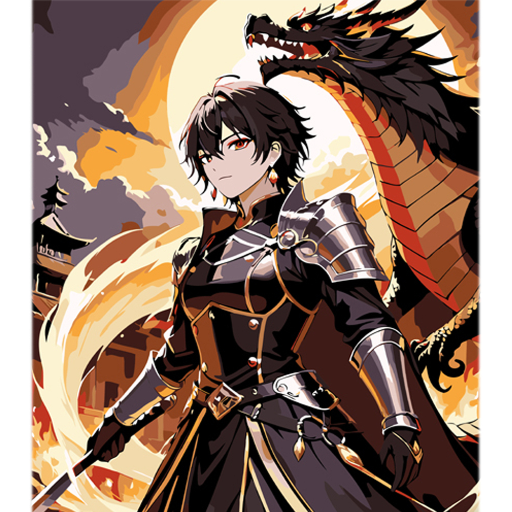 Фото, Відеоогляди картина за номерами strateg преміум аніме сила та краса з лаком та з рівнем розміром 30х40 см (ly24)