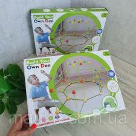 Намет 2020-36А (48/2) конструктор, 97 деталей, 51 стрижень, 36 кульок, полотно, в коробці