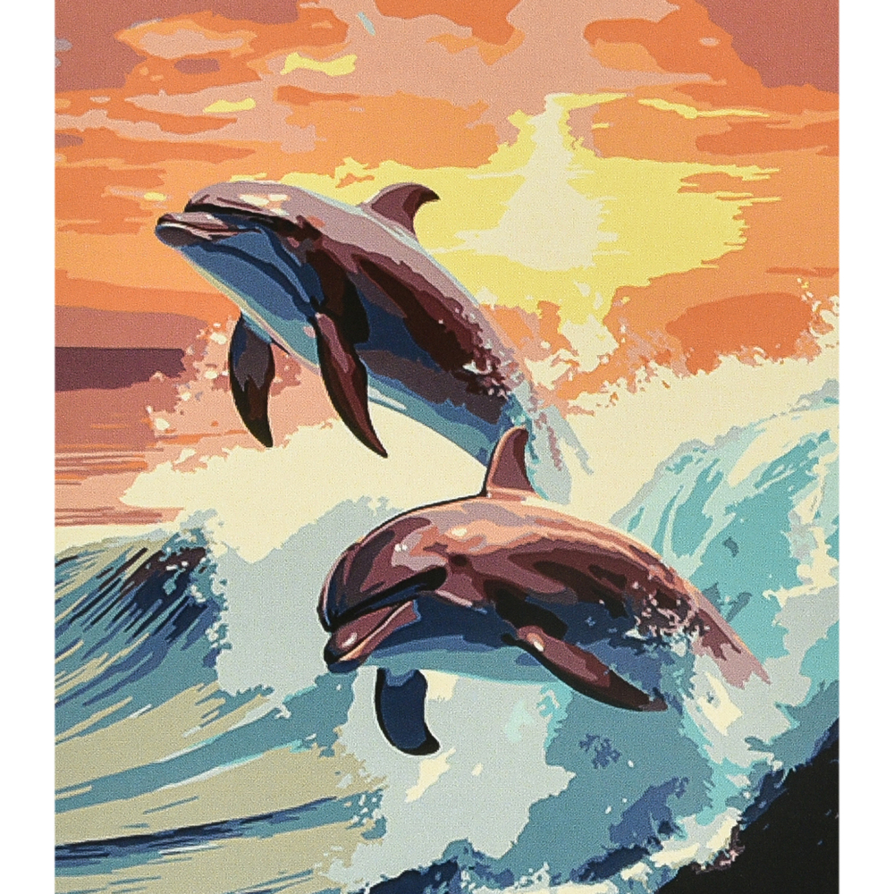 Фото, Видеообзоры картина за номерами strateg преміум гра з хвилями з лаком та рівнем розміром 40х50 см (va-4606)