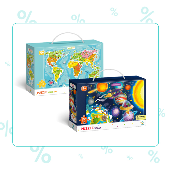 Відгуки  набір пазлів dodo мапа світу та космос (на англ.)