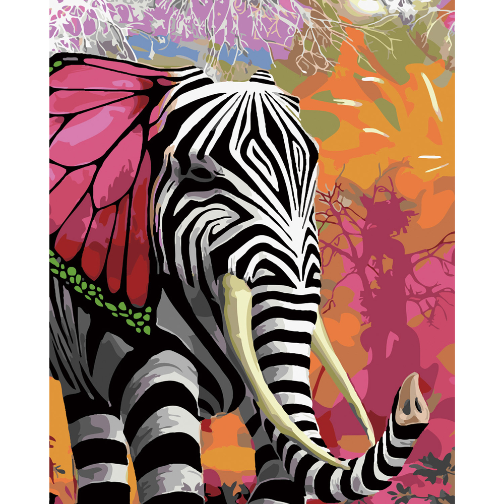 Фото, Видеообзоры картина за номерами strateg преміум яскравий слон з лаком розміром 40х50 см sy6086