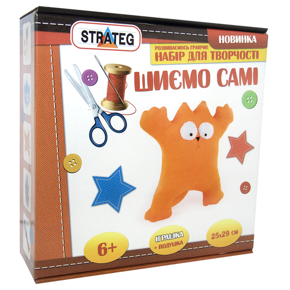 Набір для творчості Strateg шиємо самі Котик українською мовою іп-09