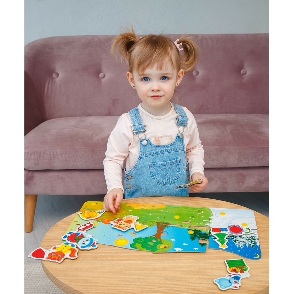 Фото, Видеообзоры пазл з липучками «4 сезони» для найменших vt2907-04