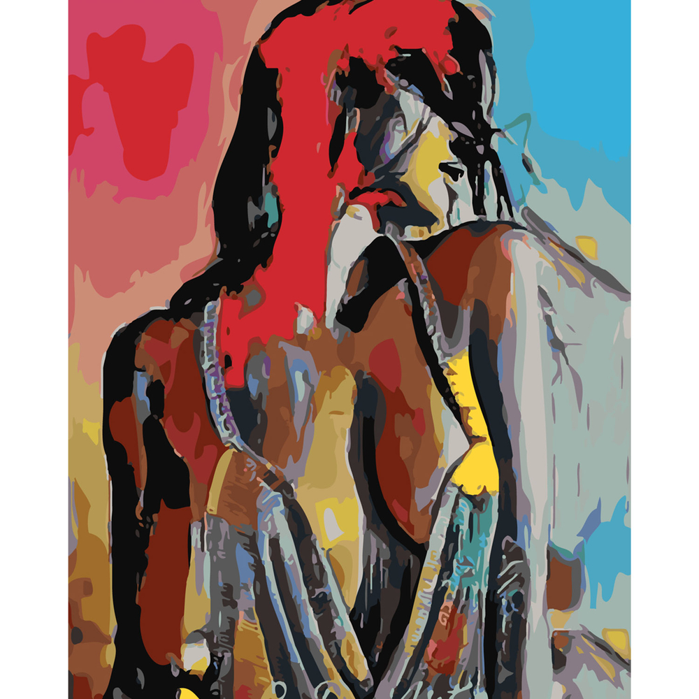 Фото, Видеообзоры картина за номерами strateg преміум акварельна дівчина з лаком розміром 40х50 см sy6212