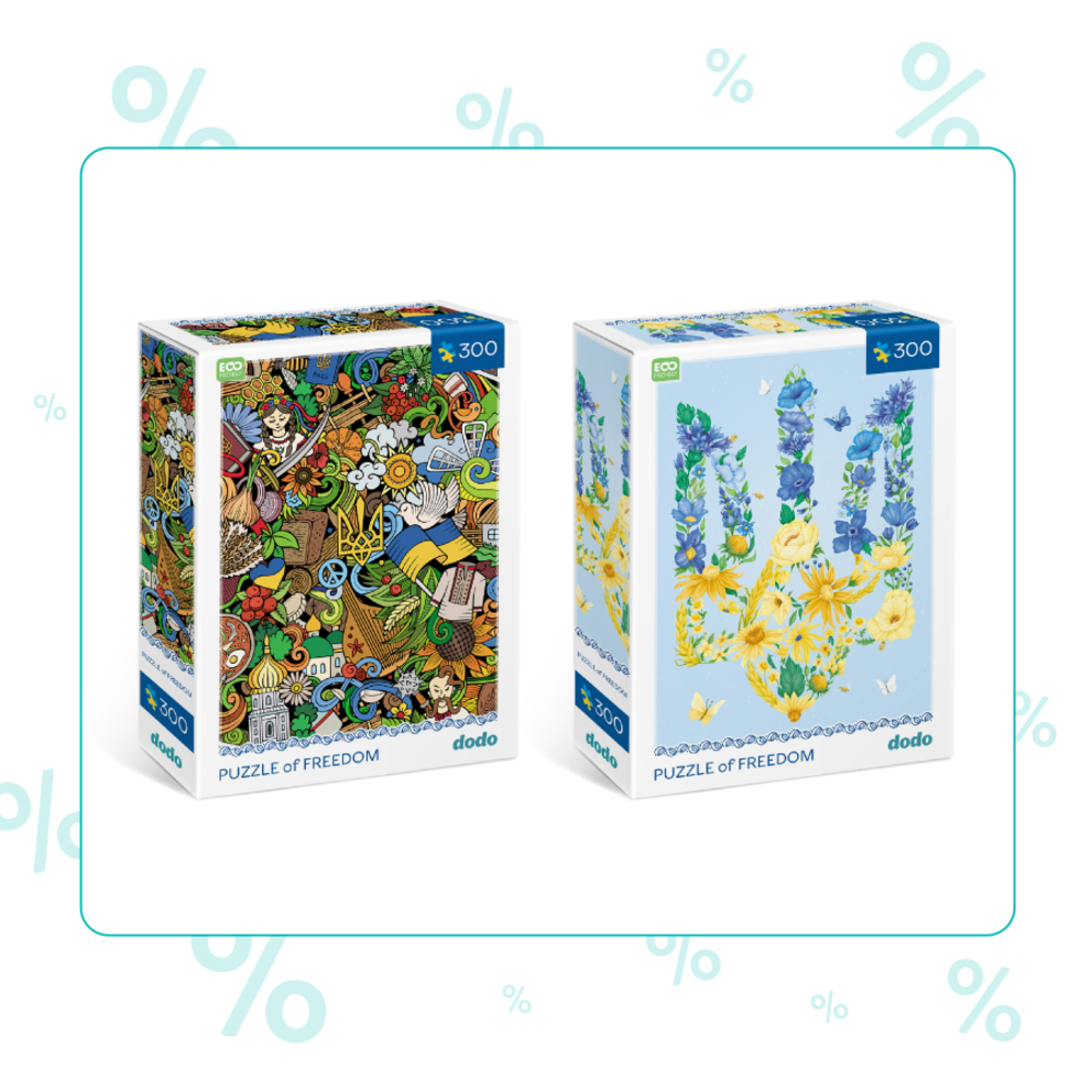 Фото, Видеообзоры набір патріотичних пазлів dodo