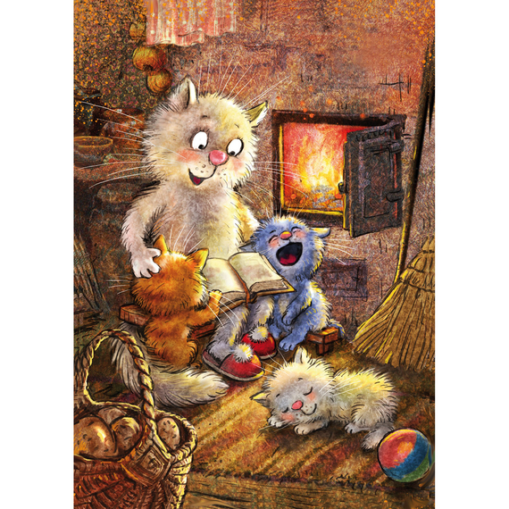 Картина за номерами Strateg ПРЕМІУМ Вечір в теплі з лаком розміром 30х40 см SS-6398