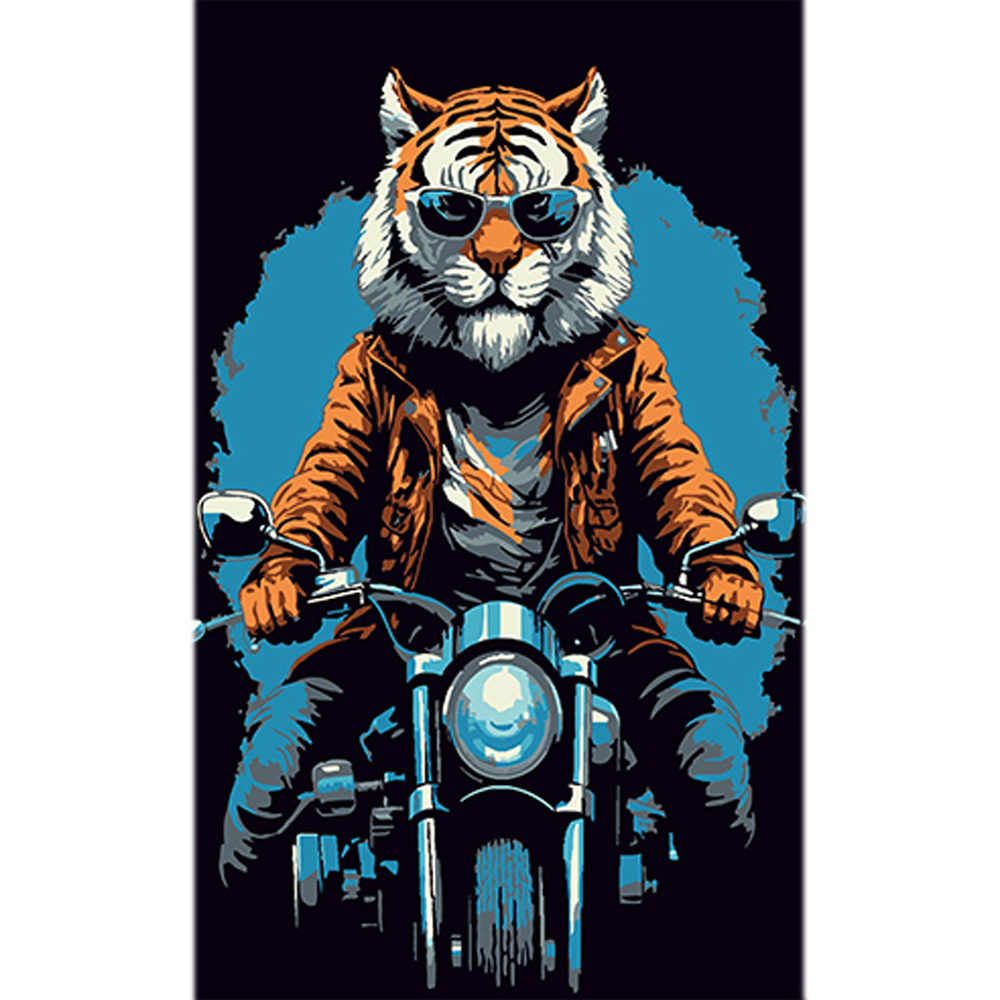 Фото, Видеообзоры картина за номерами strateg преміум швидкість хижака на чорному фоні розміром 50х25 см (bh5025-4)