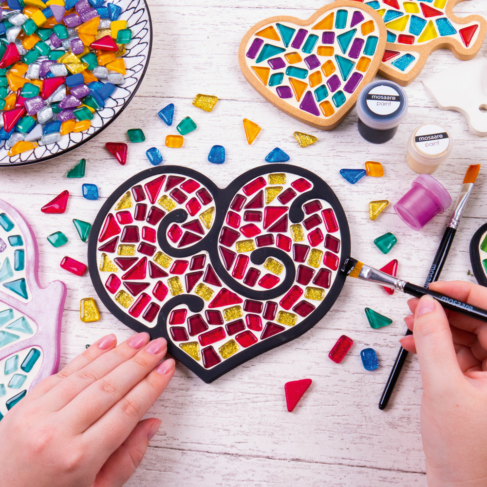 Фото, Відеоогляди набір для творчості mosaaro кришталеве скло мозаїка "сердце" ma2005