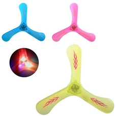 Бумеранг M 2667 (120шт) три лопасті, світ, 3 кол, на листі, 24-24-1см