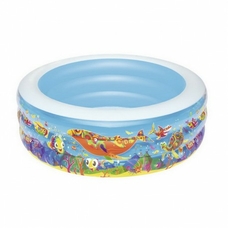 Бассейн 51121 (3шт) детский, круглый,3кольца,вмест.400л,рем.запл,152-51см,в кор-ке,35-33-8см