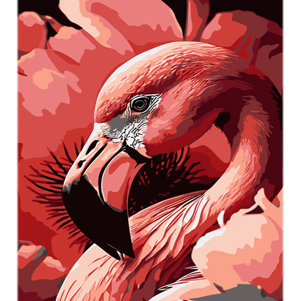 Фото, Відеоогляди картина за номерами strateg преміум рожевий витвір природи з лаком та з рівнем розміром 30х40 см (ly20)