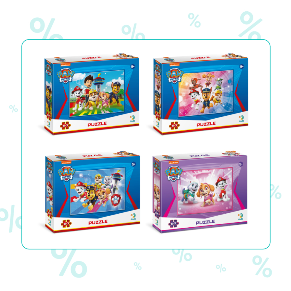 Фото, Видеообзоры набір пазлів на 60 елементів dodo paw patrol