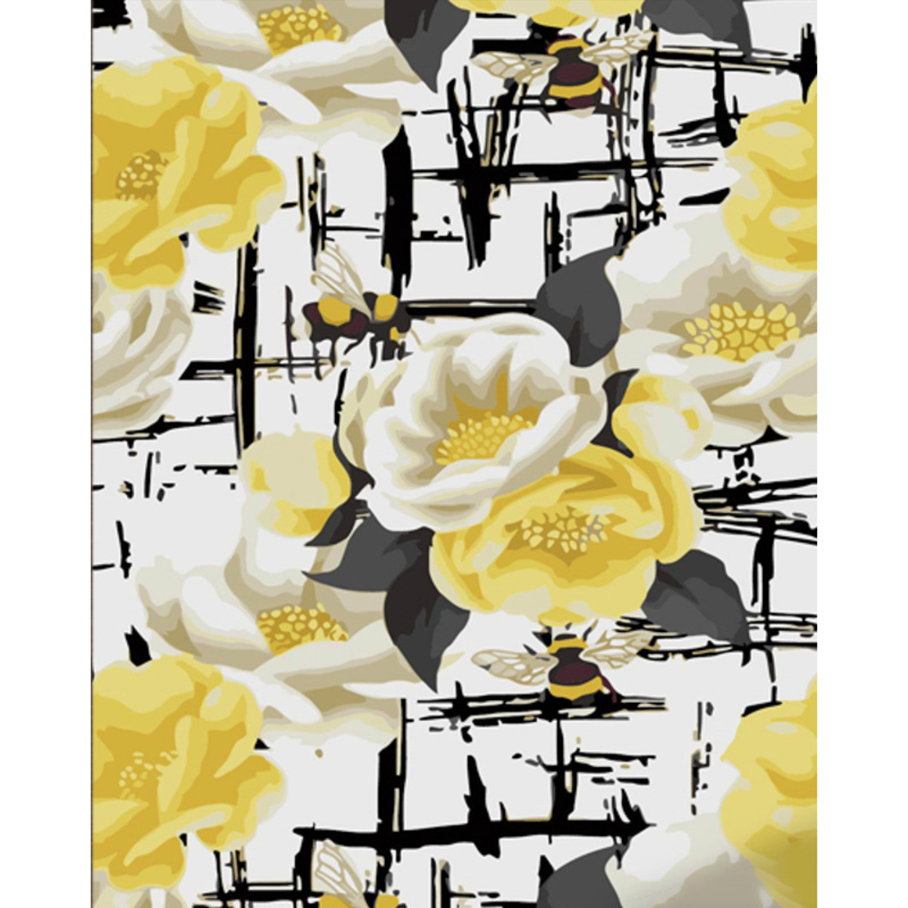 Фото, Видеообзоры картина за номерами strateg преміум політ джмеля з лаком та з рівнем розміром 40х50 см (dy415)