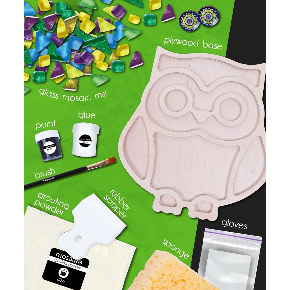 Фото, Відеоогляди набір для творчості скляна мозаїка «сова» mosaaro ma2004