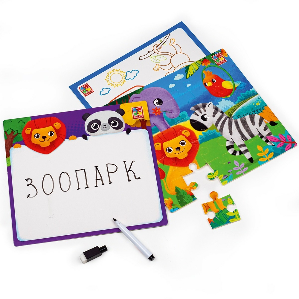 Фото, Видеообзоры набір 4в1 «зоопарк» vt2002-02