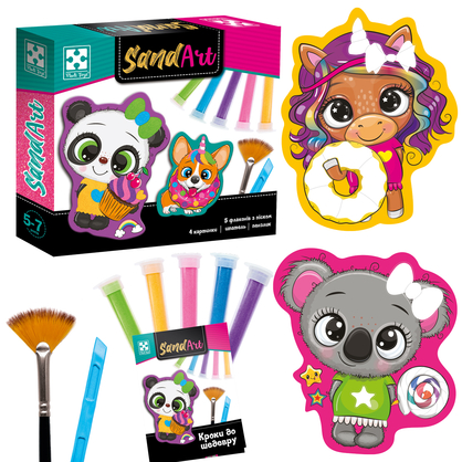 Фото, Відеоогляди набір для творчості з піском "sand art. солодка вечірка" vladi toys vt4501-02