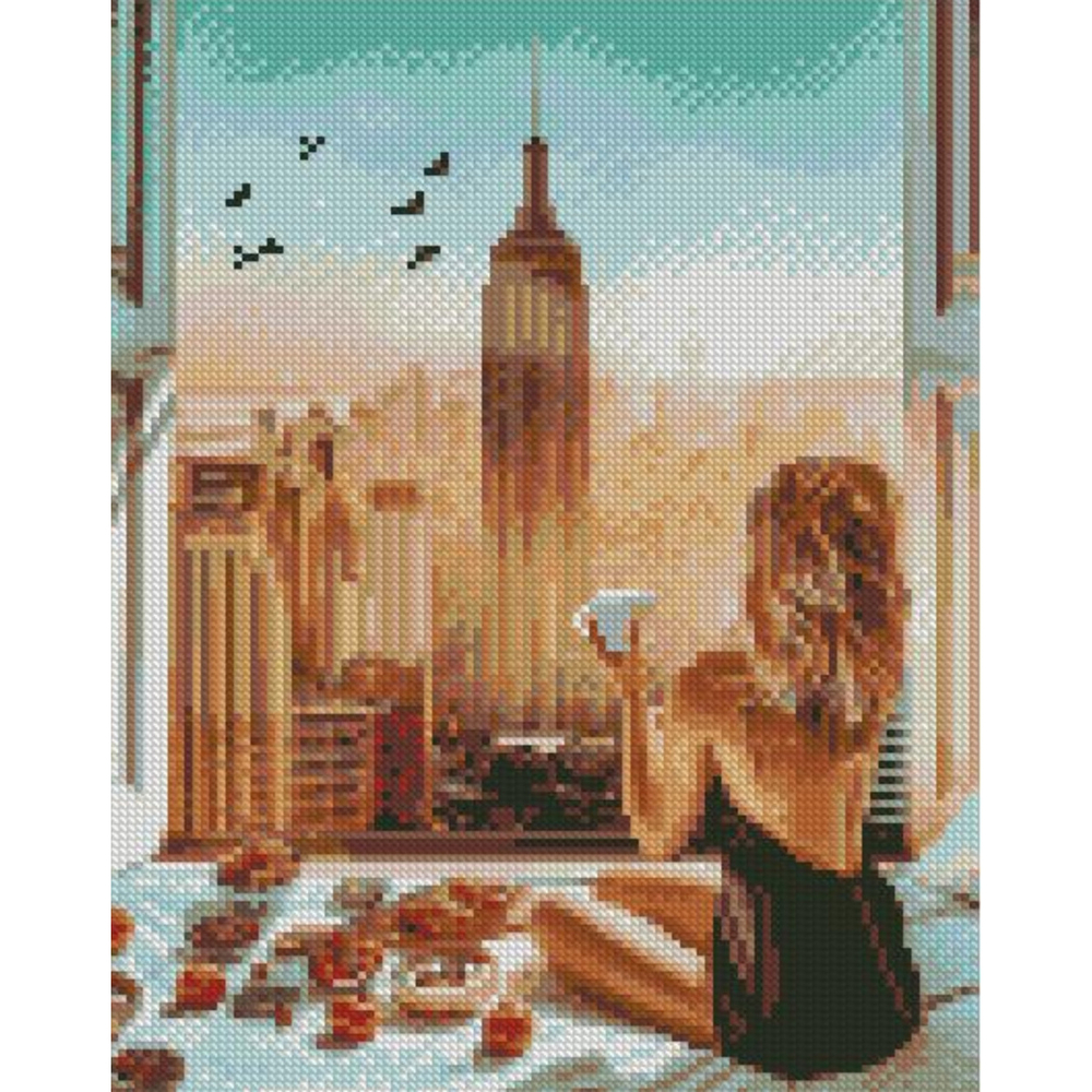 Фото, Видеообзоры алмазна мозаїка strateg преміум чудовий ранок розміром 30х40 см hx427