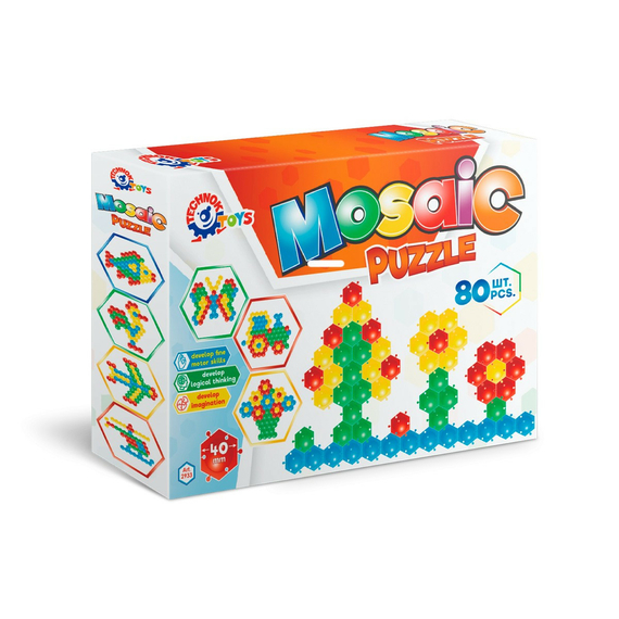 Игрушка мозаика пазлы Коврик 80 деталей ТехноК 2933