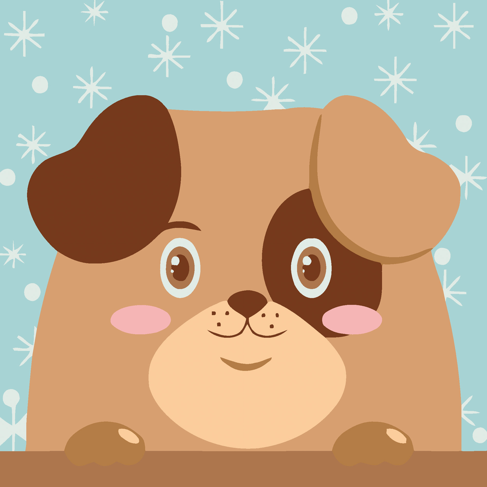 Фото, Відеоогляди картина за номерами strateg милий песик розміром 20х20 см (hh7072)