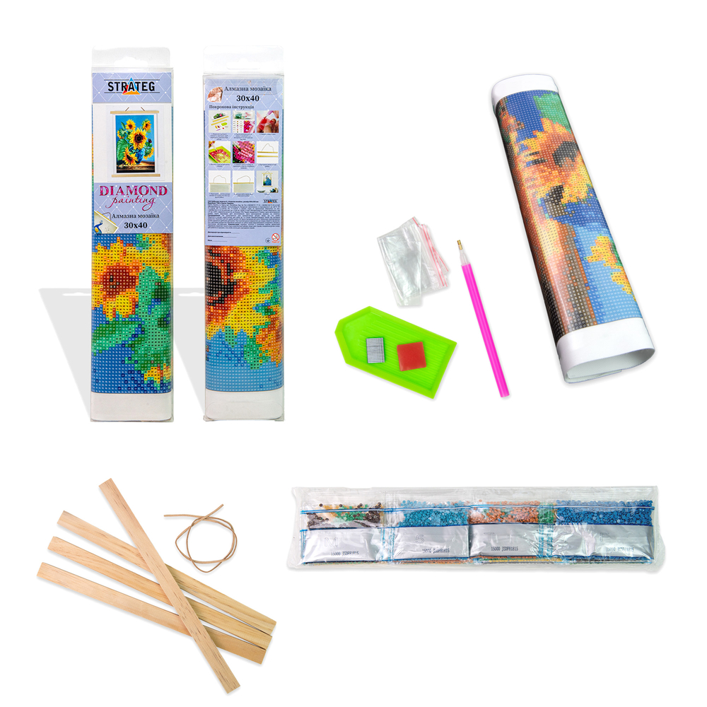 Фото, Відеоогляди алмазна мозаїка strateg преміум на всіх вітрилах без підрамника розміром 30х40 см  (jsdf75187)