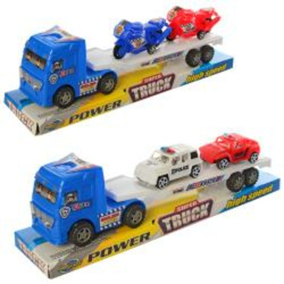 Трейлер 101-5А-7А (60шт) інерц, 33см, 2 види (мотоцикл/машина), в слюді