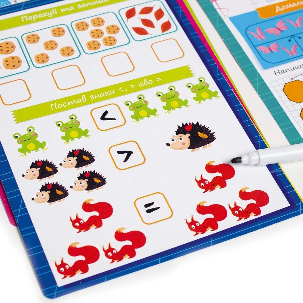 Фото, Відеоогляди гра настільна «готуємось до школи: математика» vt5010-22