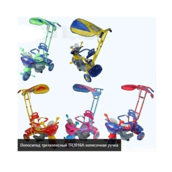 Велосипед триколісний TR3016A поліція дах колясочна ручка / 3 /