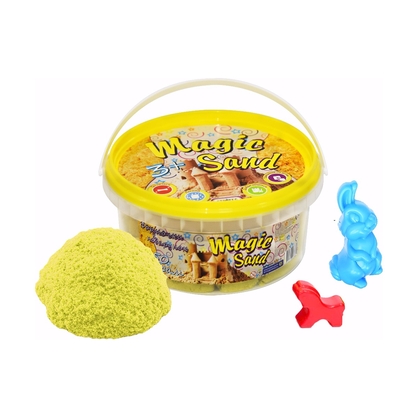 Фото, Видеообзоры кінетичний пісок strateg magic sand жовтий у відрі 350 г (370-6)