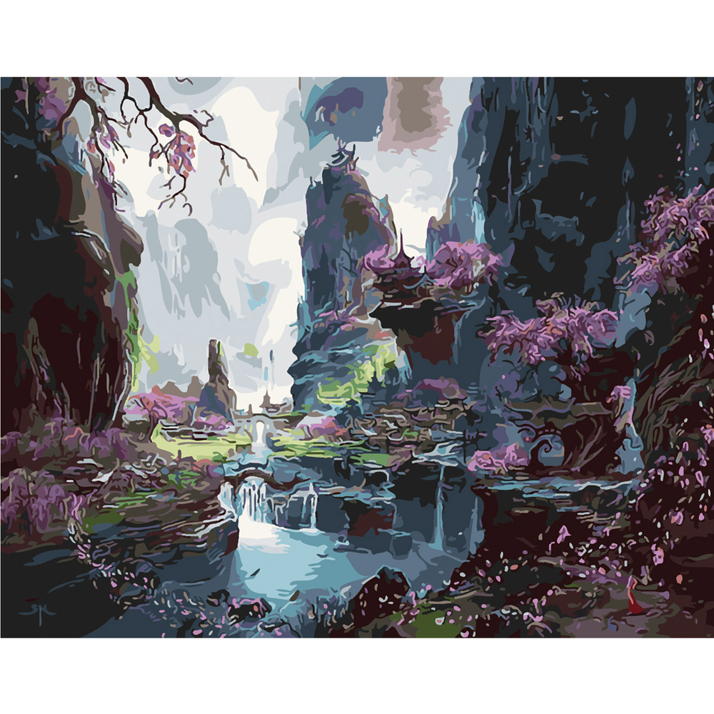 Фото, Відеоогляди картина за номерами strateg преміум фантастичний пейзаж з лаком розміром 40х50 см sy6038