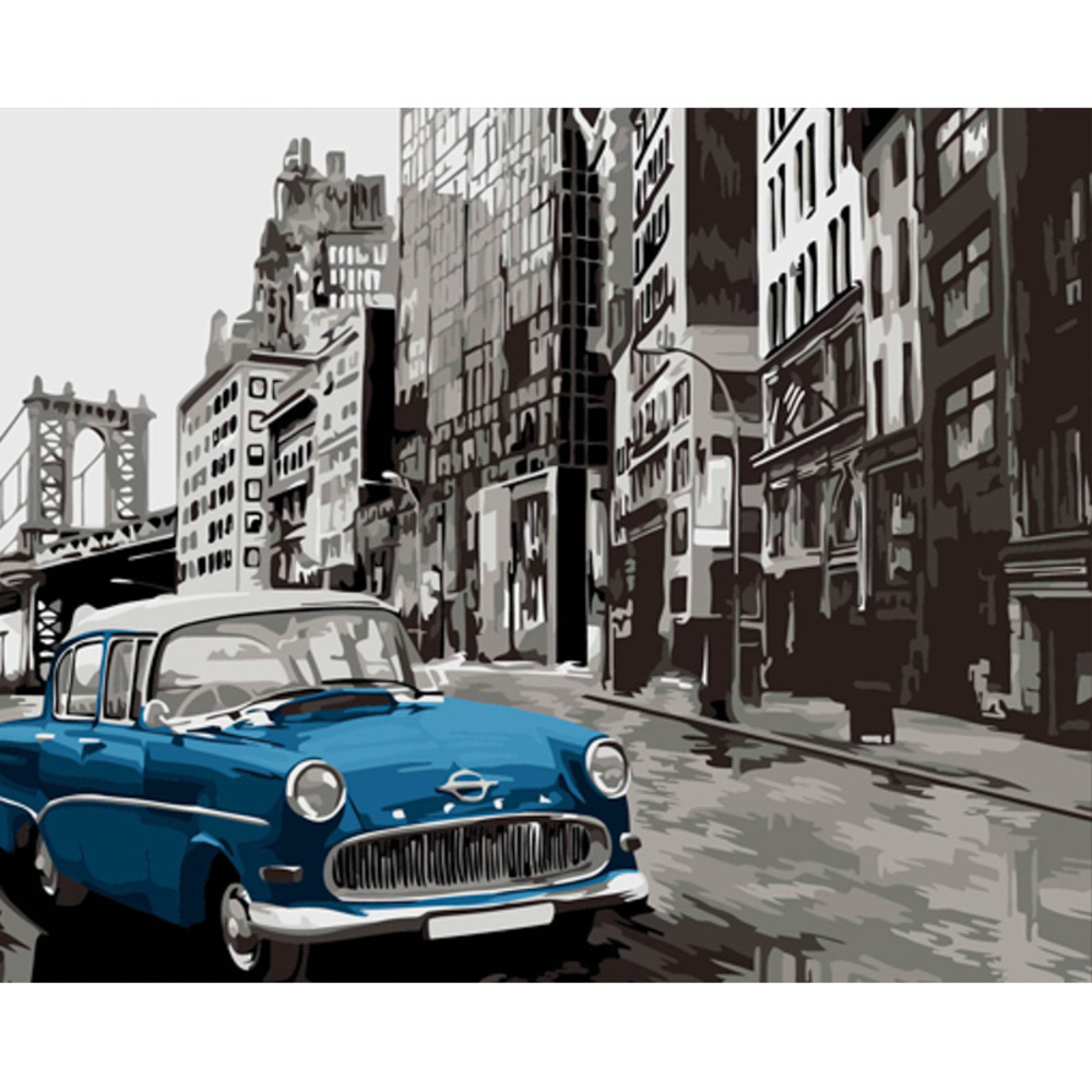Фото, Відеоогляди картина за номерами strateg преміум ретропоїздка з лаком та з рівнем розміром 40х50 см (dy428)