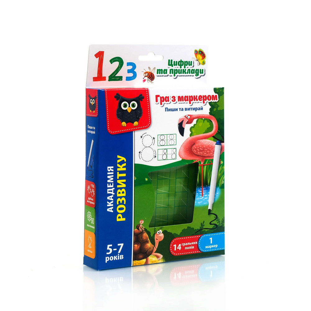 Фото, Видеообзоры гра з маркером «пиши та витирай. цифри та приклади» vt5010-14