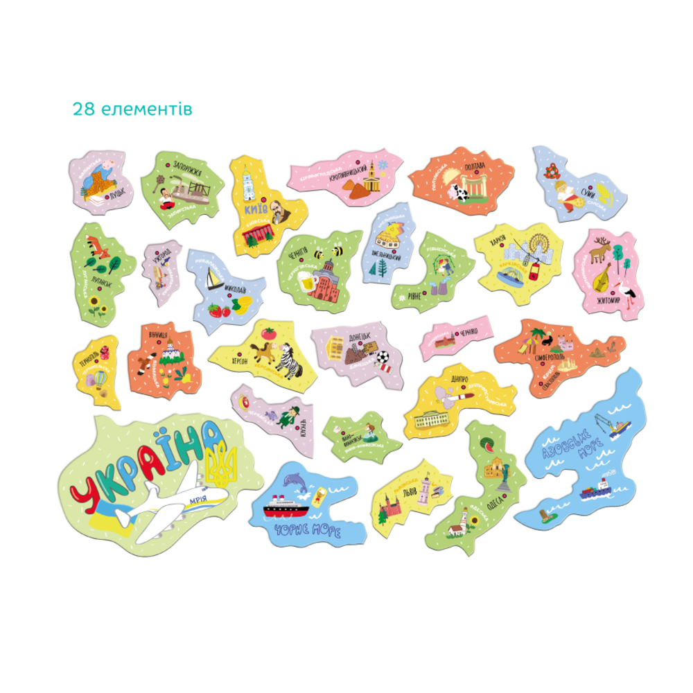 Фото, Відеоогляди пазл dodo магнітна мапа україни