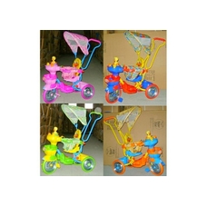 Велосипед триколісний WS833B червоно-Оранж качка кругла дах коляс.ручка піддон / 2 /