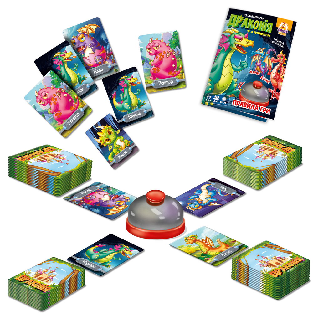 Фото, Видеообзоры гра настільна vladi toys зі дзвоником. драконія vt8010-12