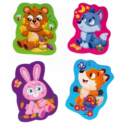 Фото, Відеоогляди пазли максі vladi toys картонні з грою малюк зможе «лісові звірі» vt1722-22