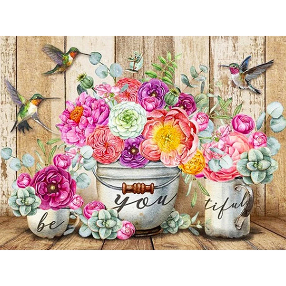 Фото, Відеоогляди алмазна мозаїка strateg преміум фіолетова естетика квітів розміром 30х40 см (heg87084)