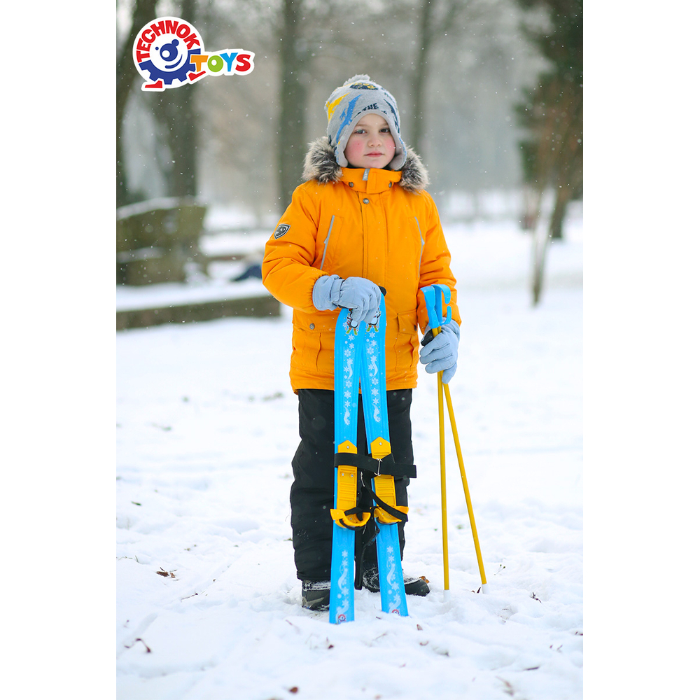Фото, Відеоогляди лижі з палицями дитячі, арт.3350 