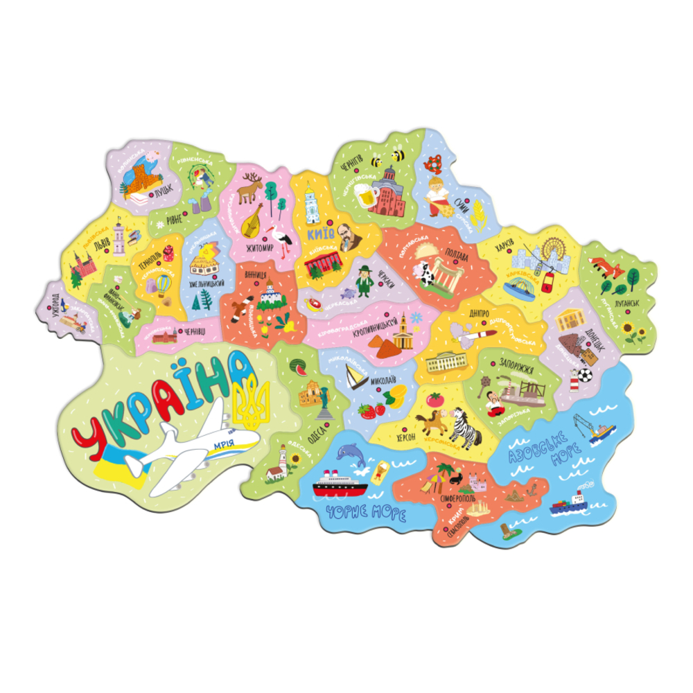 Фото, Відеоогляди пазл dodo магнітна мапа україни