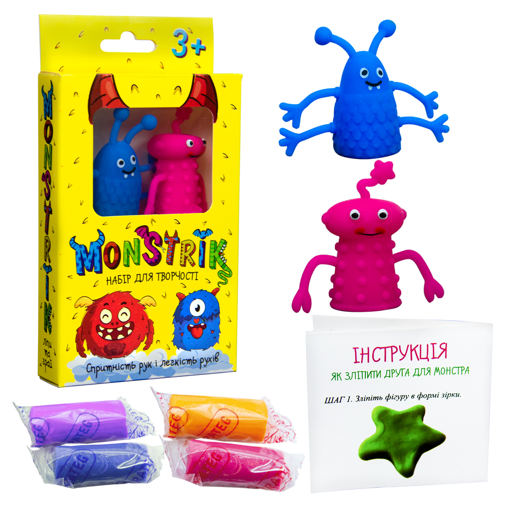 Фото, Відеоогляди набір для творчості strateg монстрик українською мовою (71823)