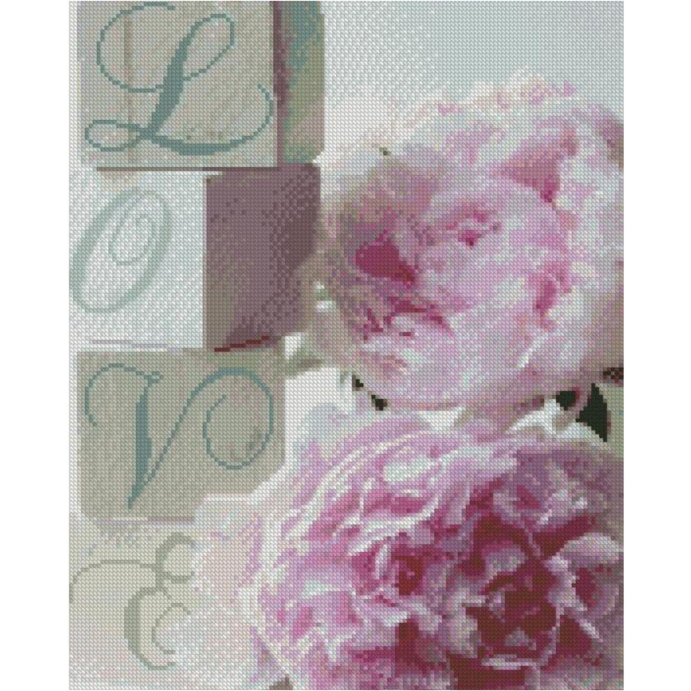 Фото, Видеообзоры алмазна картина strateg преміум кохання по буквах розміром 40х50 см fa40895