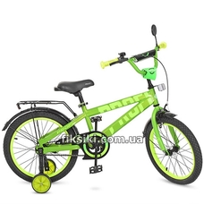 Велосипед дитячий PROF1 18д. T18173 (1шт) Flash,салатовый,звонок,доп.колеса