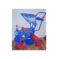 Велосипед триколісний WS828A-3D поліц.рама 2 амор.кругл.криша, коляс.ручка, піддон / 2 /