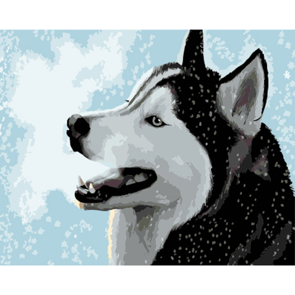 Фото, Видеообзоры картина за номерами strateg преміум подих в мороз з лаком та з рівнем розміром  40х50 см (gs1575)