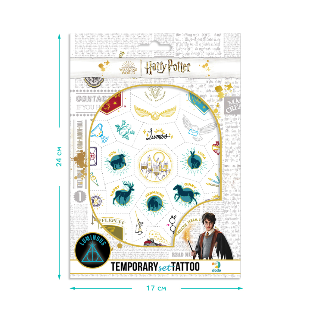 Фото, Відеоогляди набір дитячих тимчасових татуювань dodo harry potter символи