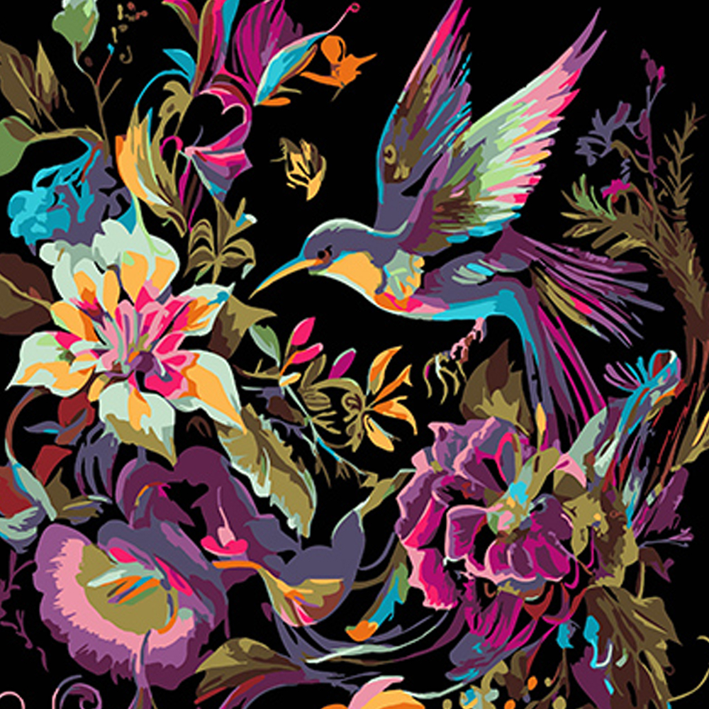 Фото, Видеообзоры картина за номерами strateg преміум танець у повітрі  на чорному фоні розміром 40х40 см (av4040-62)